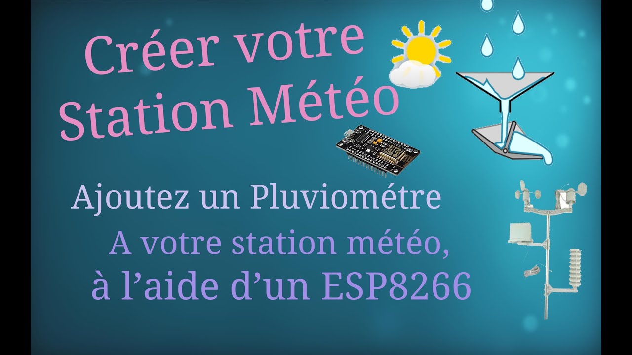 Données pluviometre via ESP8266 