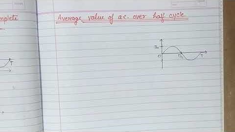 Class 12| 7.3: Average value of ac over half cycle