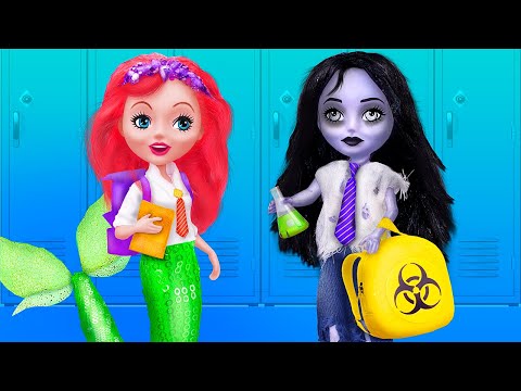 Nàng Tiên Cá vs Zombie Ở Trường Học / Tự Làm 10 Đồ Dùng Học Tập và Đồ Lưu Niệm Với Barbie Nàng Tiên Cá vs Zombie Ở Trường Học / Tự Làm 10 Đồ Dùng Học Tập và Đồ Lưu Niệm Với Barbie