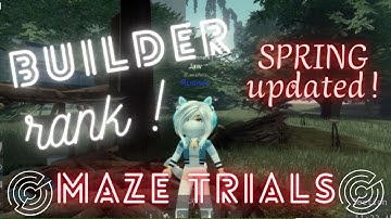 SPRING UPDATE! How to get BUILDER rank in Maze Trials game at Roblox! (sec 5,6 and 7 without leave)