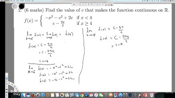 Find the value of c that makes the function continuous on R