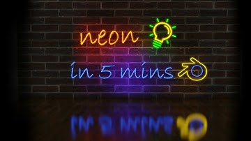 Image & Text into NEON Lights (EEVEE & CYCLES) | Blender 2.9 +