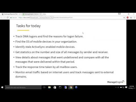 Outlook Web Access (OWA), ActiveSync, & Exchange email traffic reporting