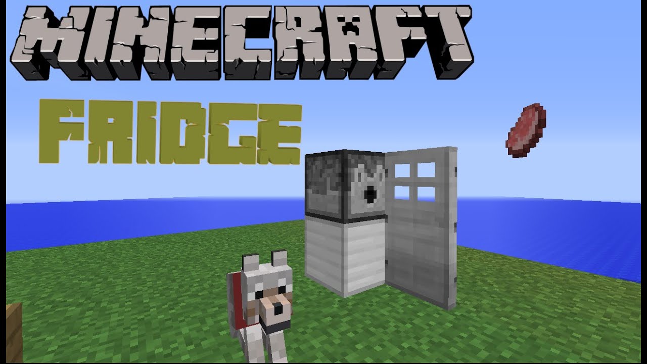 Minecraft : How to make a Fridge - YouTube