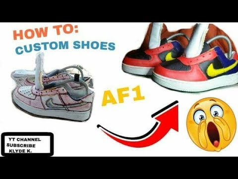 How to custom shoes 👟🎨🎨🎨(af1)