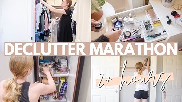 EXTREME DECLUTTERING MARATHON | 2 hours of decluttering & organizing my home + declutter with me