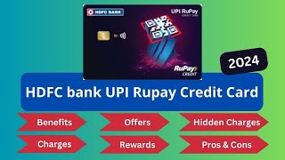 HDFC bank UPI Rupay Credit Card upicreditcard hdfc creditcard