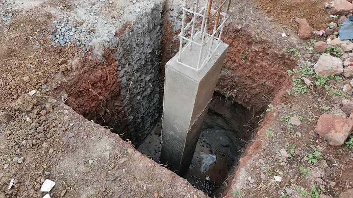 Back filling of boulders in to column pits