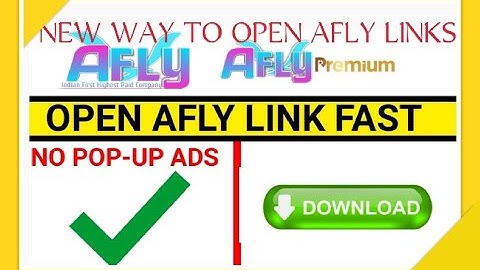 How to open AFLY links? What is AFLY links? New way to open AFLY link🔥. Nya trika