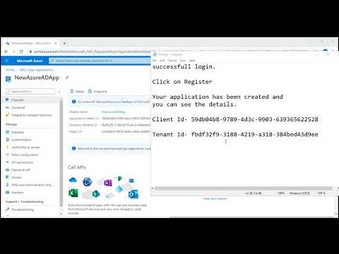 Register an app on Microsoft Azure AD and get Client ID, Tenant Id and the Client Secret