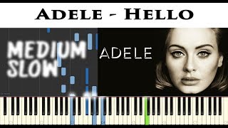 Adele - Hello | Synthesia Slow Piano Tutorial by James Morrison BCN