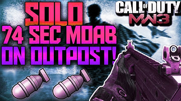 MW3: Fast Solo 74 Second MOAB on Outpost! - (Call of Duty: Modern Warfare 3 Fast MOAB Gameplay)