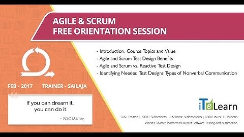 Agile and Scrum Live Training Orientation Session