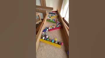 Marble Run (Rotating Bucket, Wiggle & Wooden Sound Device Course) #5 #ASMR