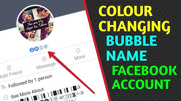 HOW TO MAKE COLOUR CHANGING BUBBLE  NAME FACEBOOK ACCOUNT NEW TRICK || BY TECHNICALZEE ||