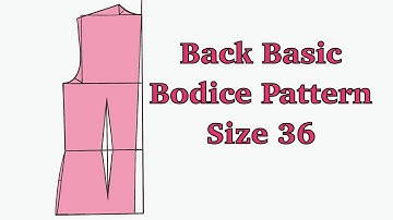 Back Bodice Drafting (Size 36) | sewing tutorial 