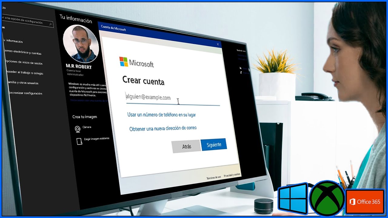 CÓMO CREAR UNA CUENTA DE MICROSOFT CON WINDOWS 10 - YouTube