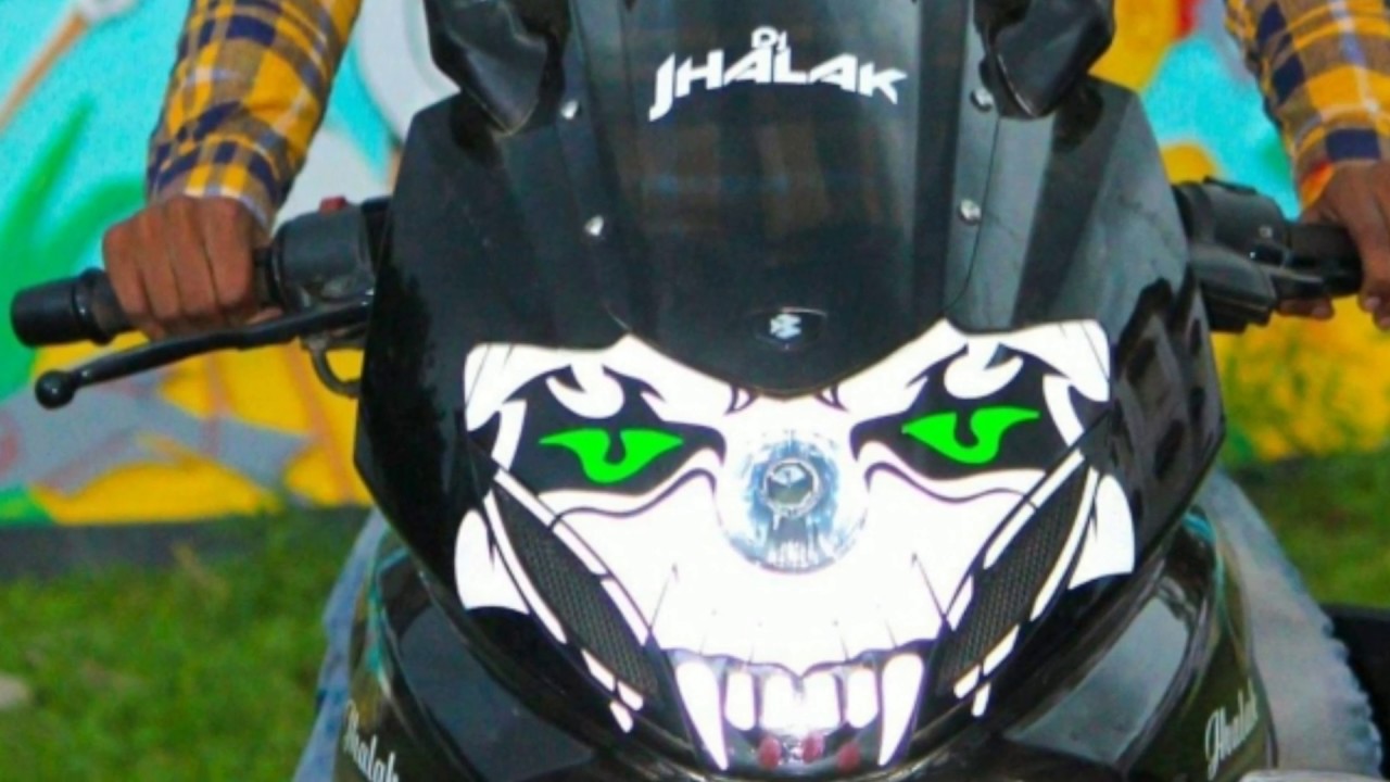 Pulsar 220 Sticker Pulsar 220 Head Light Monster Face Bike