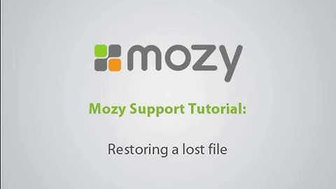 Restoring a lost file (MozyPro)