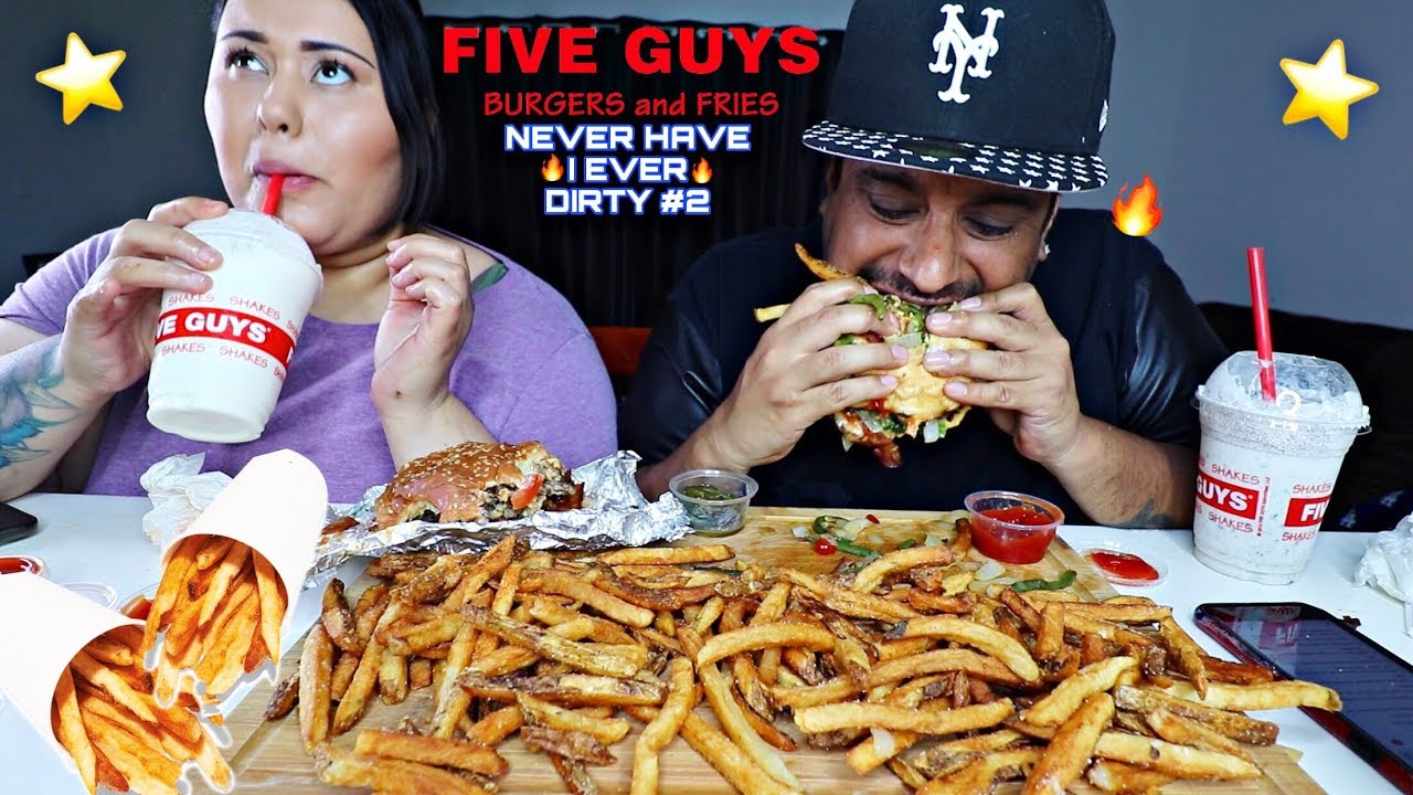 FIVE GUYS *DOUBLE* CHEESEBURGERS AND FRIES MUKBANG | FIVE GUYS BURGERS AND FRIES EATING SHOW