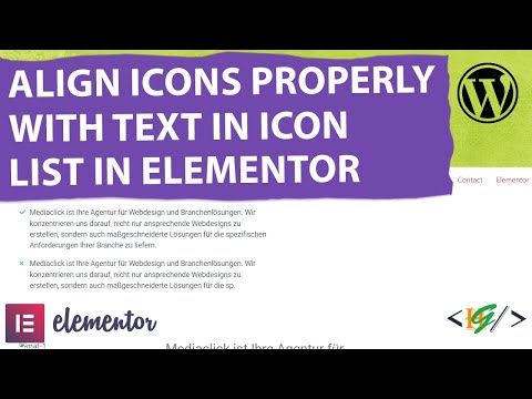 How to Align Icons Properly with Text in Icon List Widget in Elementor WordPress | CSS ID & Class