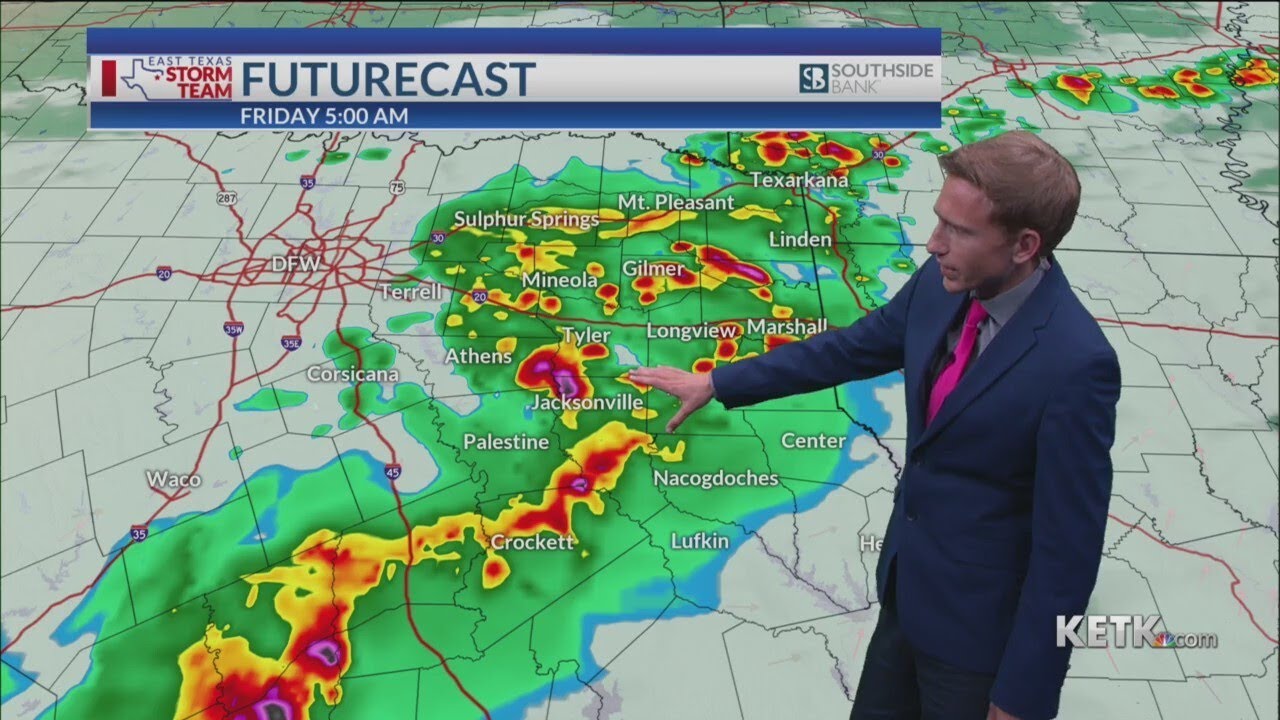 Thursday Evening Forecast: Storms expected for parts of East Texas tonight
