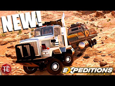 Видео: Expeditions: A MudRunner Game | NEW Kenworth C500 MOD!