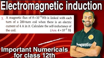 Pfp-3 EMI Numericals/a magnetic flux of 8*10^(-4) Wb is linked with each turn of a 200 turn coil whe