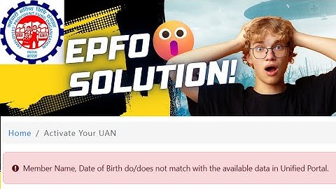 Member Name, DOB does not match with available data in unified portal Solution|| EPFO new Isse|| #pf
