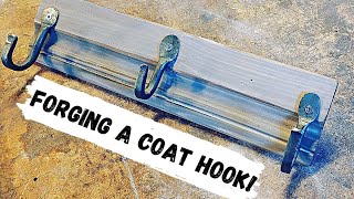 Forging a coat hook! - reclaimed materials -