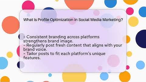 What Is Profile Optimization In Social Media Marketing? - Everyday-Networking