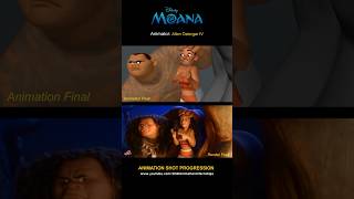 Moana Punching Face Maui Shot Progression shorts