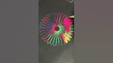 Beautiful rainbow pattern.　#shorts #art #Rainbow #scratch #Spirograph
