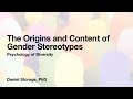 The Origins and Content of Gender Stereotypes