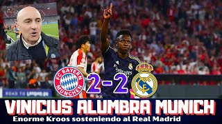 KROOS Y VINICIUS LEVANTAN AL REAL MADRID EN MUNICH. EL BAYERN SE SOSTUVO EN GRAN PARTIDO, CHAMPIONS