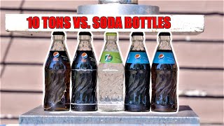 How Many Soda Bottles Does It Take To Stop A 10-Ton Hydraulic Press?