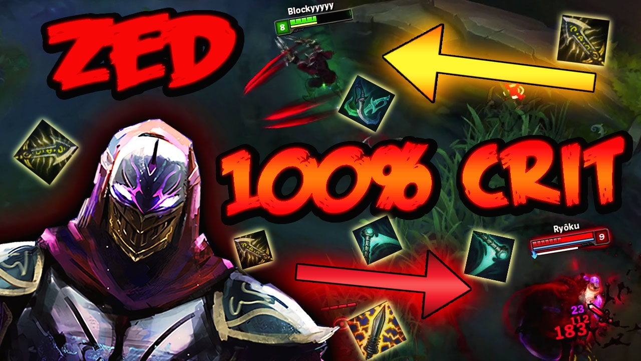 100% CRIT ZED SEASON 7 NEW BUILD - League Of Legends - YouTube