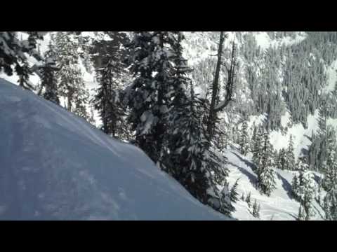 High traverse over to the backcountry at Alpental