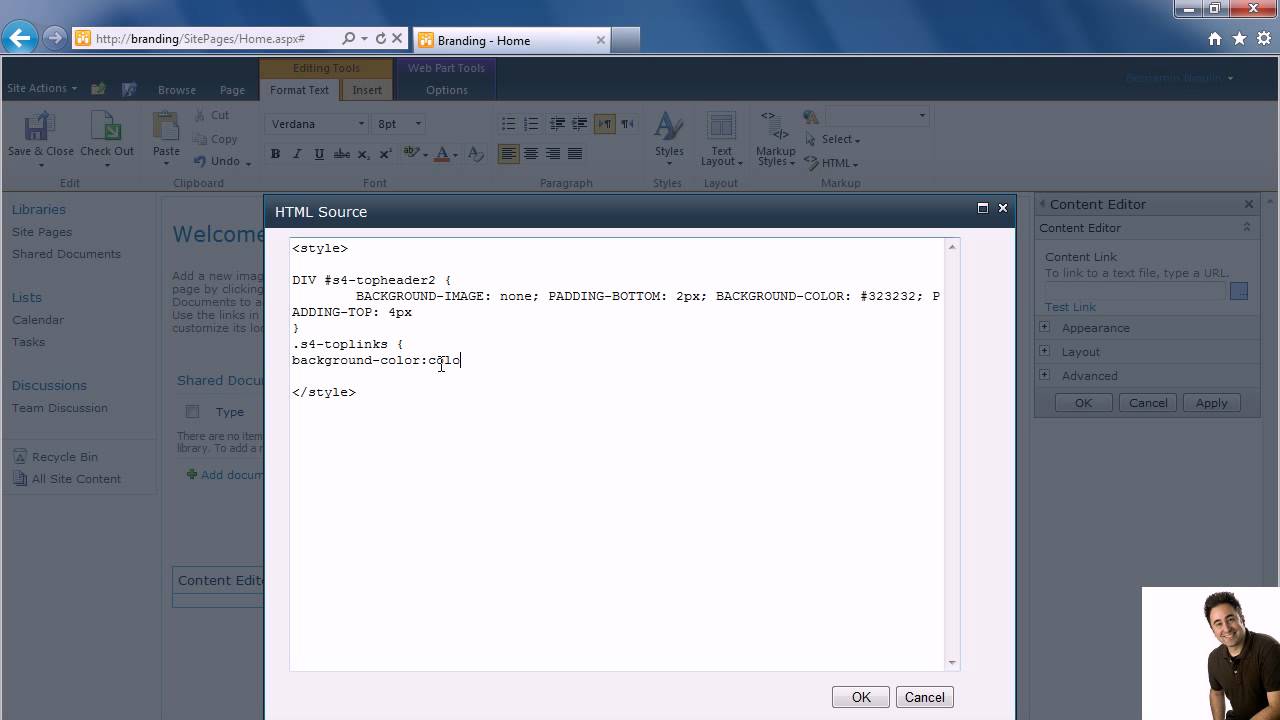 Branding a SharePoint Site - Part 02 - YouTube