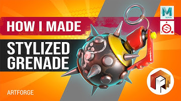 Stylized Grenade - 3D Modelling Timelapse