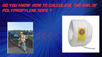 How to calculate the SWL of polypropylene rope