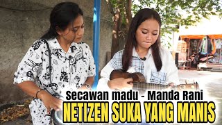 Pengamen Cantik Manda dan Rani bawakan lagu secawan madu expresinya buat netizen pengin deket