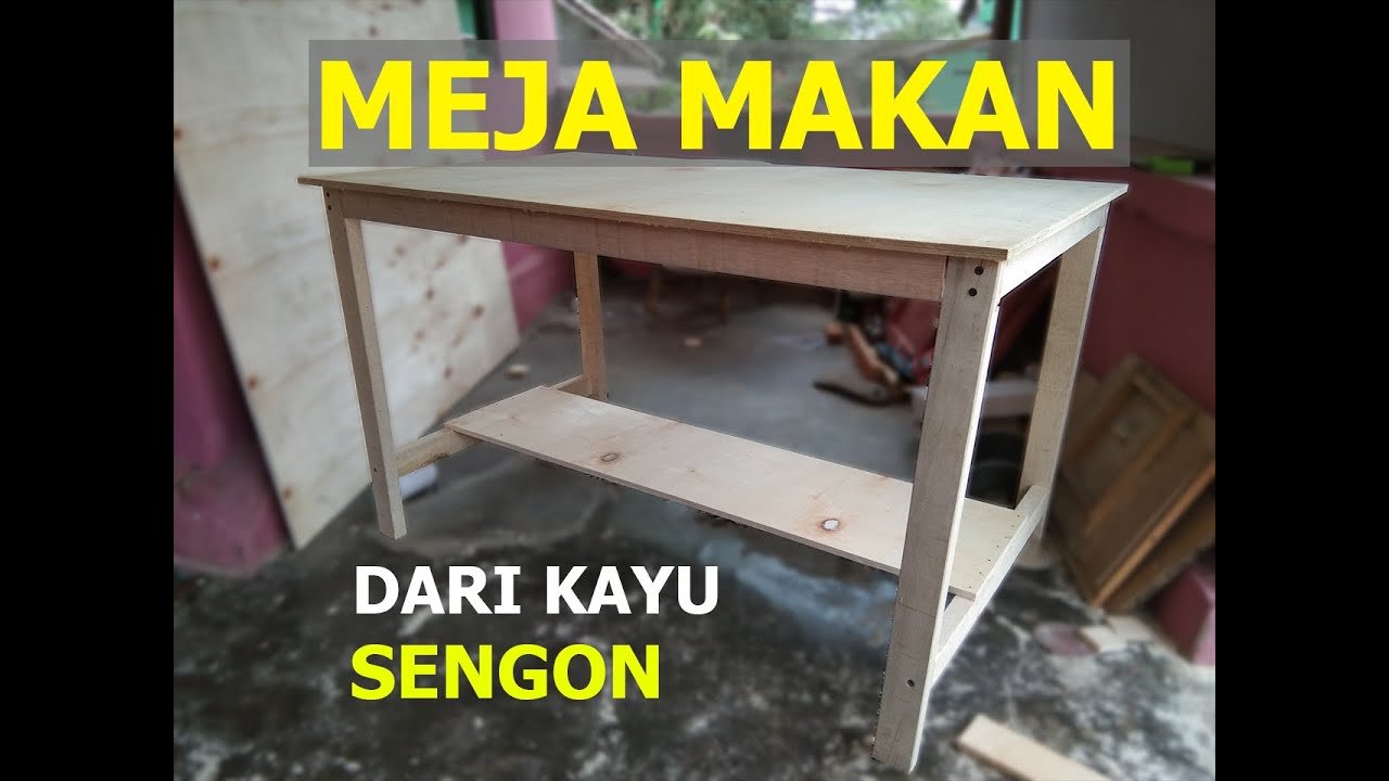 Membuat MEJA MAKAN dari kayu Sengon YouTube