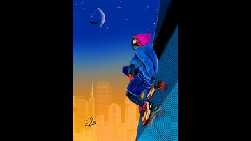 Spiderman digital art | procreate | timelapse of easy art tutorial | pls subscribe & like for more