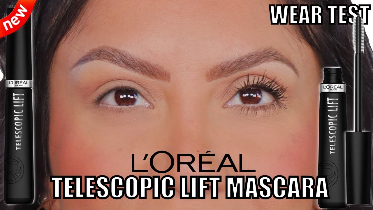new* L'OREAL TELESCOPIC LIFT MASCARA REVIEW + ALL DAY WEAR *fine/flat  lashes*