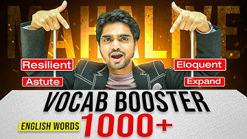 VOCAB BOOSTER | LEARN 1000 VOCAB | CUET | VOCABULARY/WORDS/ENGLISH | CUET/SSC/UPSC