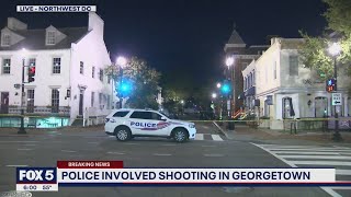 Off-duty DC officer, suspect exchange gunfire during armed robbery near Georgetown: cops | FOX 5 DC