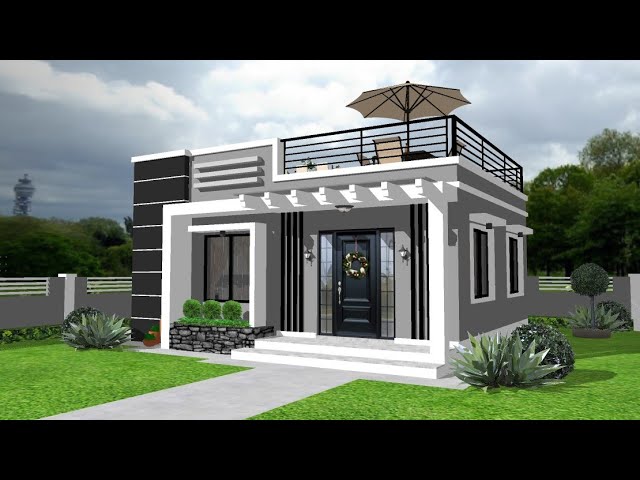 48 SQM | HOUSE with ROOF DECK DESIGN IDEA | 2 BEDROOM | 6X8M | BAHAY | SIMPLE HOUSE DESIGN class=