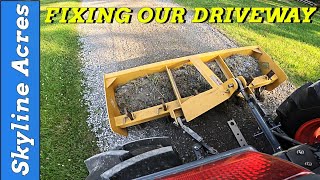 Maintaining A Gravel Driveway | Using the Box Blade and Landscape Rake