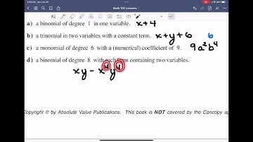 Math 10C Unit 1 Polynomials L1: Review and Preview